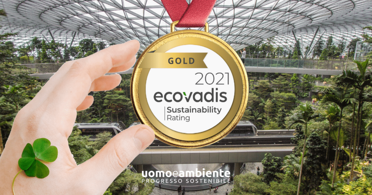 Gold rating Ecovadis per UOMOeAMBIENTE