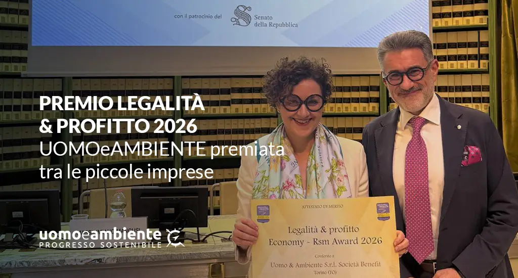Premio Legalità & Profitto 2026 per UOMOeAMBIENTE